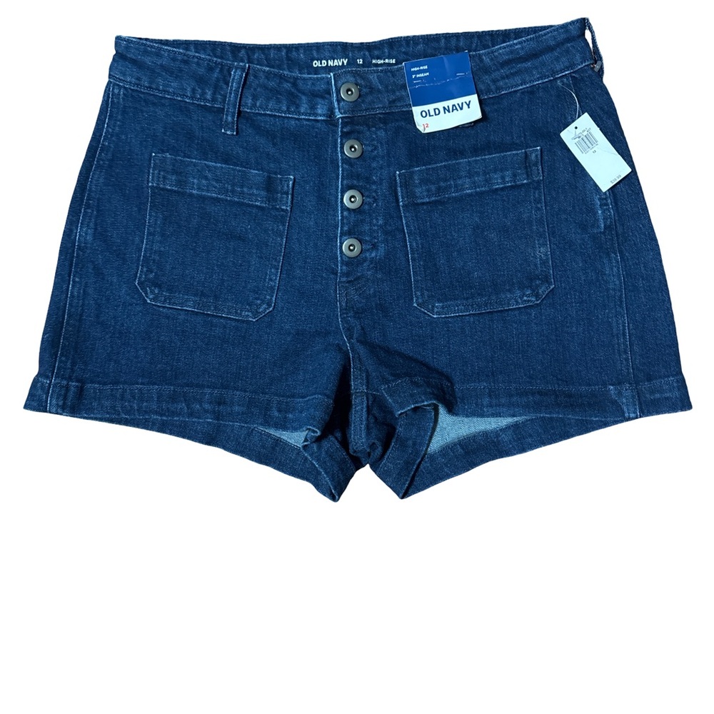 Old Navy Women Dark Blue Jean Shorts